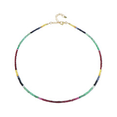 Collar en plata con Esmeralda de Brasil