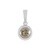 I2 Champagne Diamond Platinum Pendant