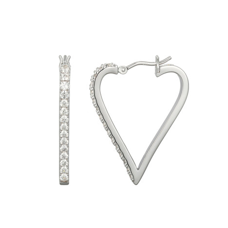 Zilveren oorbellen met zirkonen (Adela Silber)