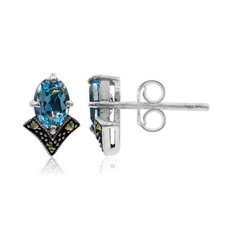 Orecchini in argento con Topazio Blu Cielo