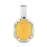 Milky Baltic Amber Silver Pendant (dagen)