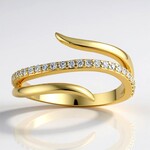 Anello in oro con Diamante I1 (H) (de Melo Gold)