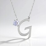 Collana in argento con Pietra di Luna Arcobaleno