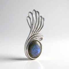 Pendentif en argent et Labradorite (MONOSONO COLLECTION)