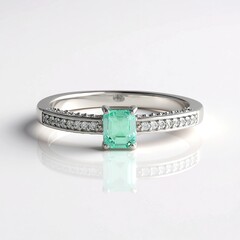 Anello in argento con Smeraldo Color Paraiba