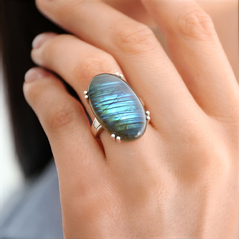 Labradorit-Silberring