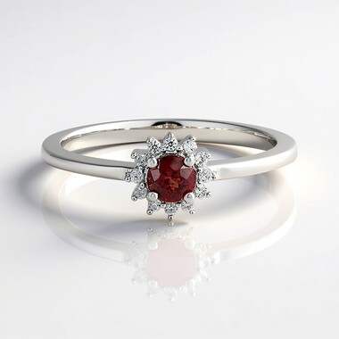 Anello in argento con Zircone Mogano