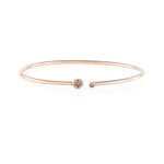 Zilveren armband met een roze zirkoon