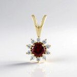 Ciondolo in oro con Spinello Rosso