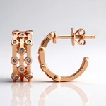 Orecchini in oro con Diamante Rosa d'Argyle I3 (Mark Tremonti)
