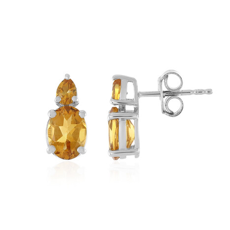 Orecchini in argento con Citrino
