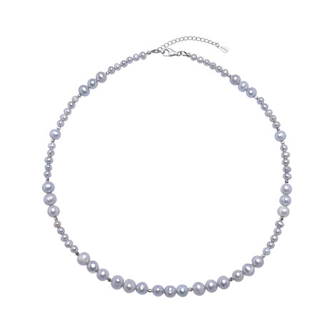 Collana in argento con Perla d'Acqua Dolce Argentata
