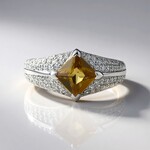 Anello in argento con Zircone Giallo
