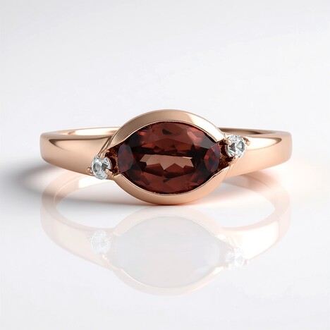 Anello in argento con Zircone Rosa (Adela Silber)