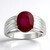 Anello in argento con Rubino Mozambico (de Melo Essence)