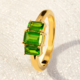 Anello in argento con Diopside Russo
