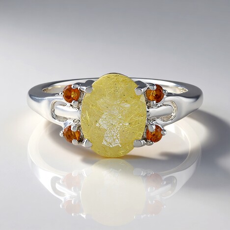 Anello in argento con Quarzo Rutilato