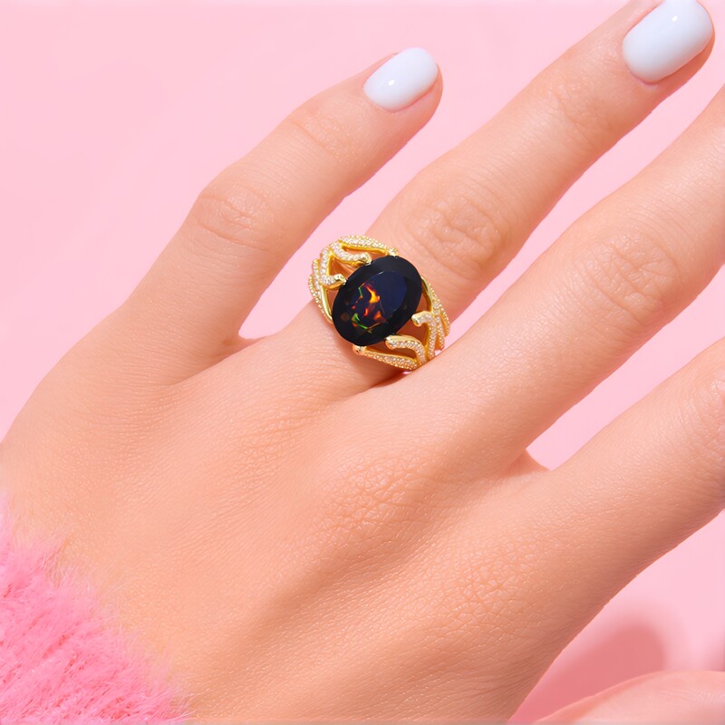 Mezezo-Opal-Silberring