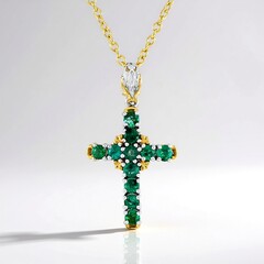 Collana in argento con Smeraldo Zambia
