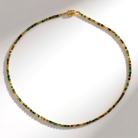 Collana in argento con Tormalina Verde Brasiliana (Adela Silber)