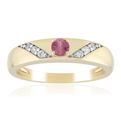 9K Padparadscha Sapphire Gold Ring