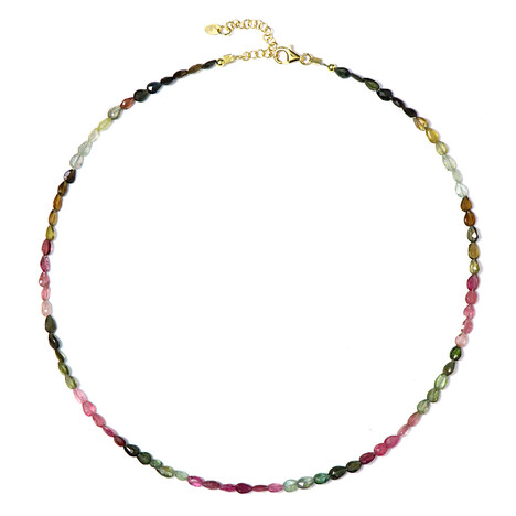 Zilveren halsketting met toermalijnen