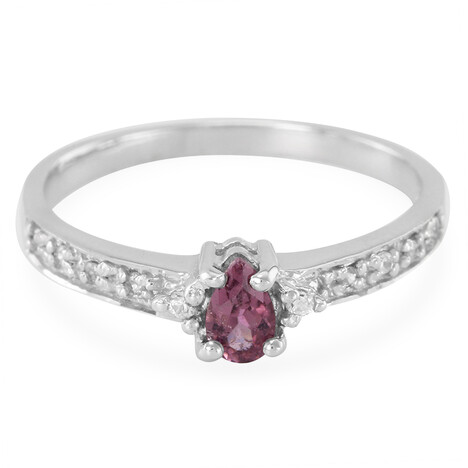 Zilveren ring met een roze koper toermalijn