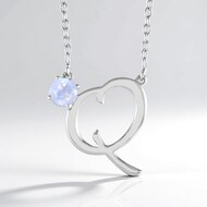 Collana in argento con Pietra di Luna Arcobaleno