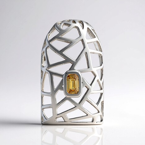 Ciondolo in argento con Zircone Giallo (MONOSONO COLLECTION)