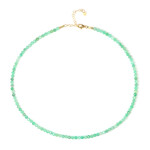 Brasilianischer Smaragd-Silberhalskette