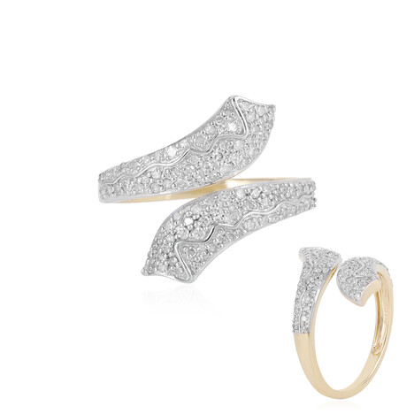 9K I2 (I) Diamond Gold Ring
