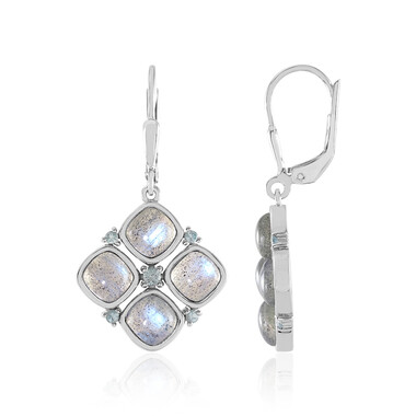 Orecchini in argento con Labradorite Blu Maniry (KM by Juwelo)