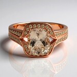 Anello in oro con Morganite (Annette)