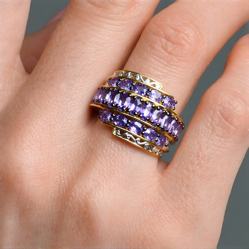 Tanzanite Silver Ring (Gems en Vogue)