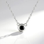 Collana in argento con Diamante Nero