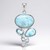 Pendentif en argent et Larimar