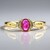 Anello in oro con Rubino Mozambico AAA (CIRARI)