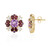 Boucles d'oreilles en argent et Améthyste Rose de France (de Melo Essence)