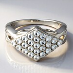 Anello in argento con Topazio Bianco