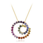 Gouden halsketting met saffieren (CIRARI)