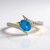 Anello in argento con Apatite Blu Neon