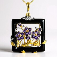 Collana in argento con Onice Nero