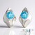 Kolczyki ze srebra - Topaz niebieski Swiss Blue (Pallanova)
