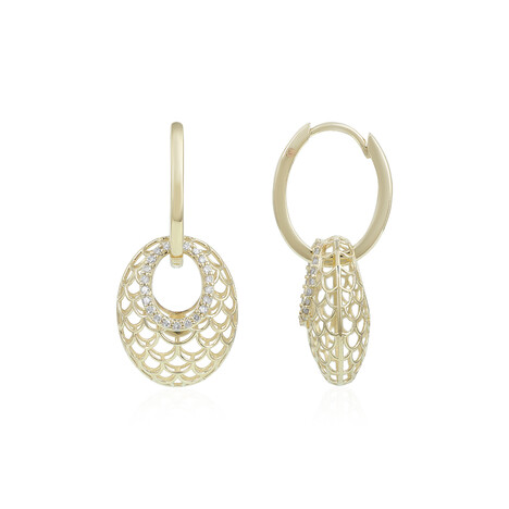 Pendientes en oro con I1 (I) Diamante (Ornaments by de Melo)