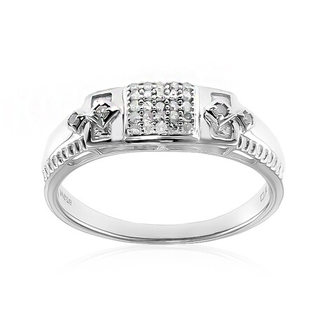 Bague pour homme en argent et Diamant I2 (I)