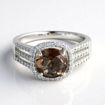 Bague en argent et Quartz fumé
