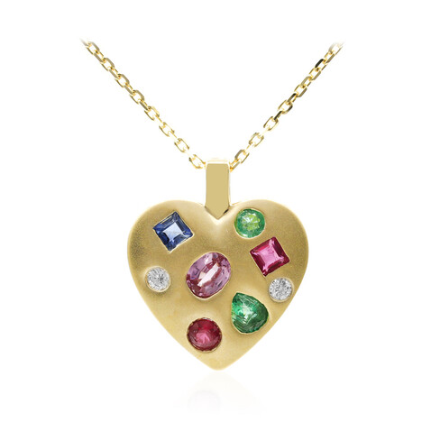 Collar en oro con Zafiro rosado (Adela Gold)