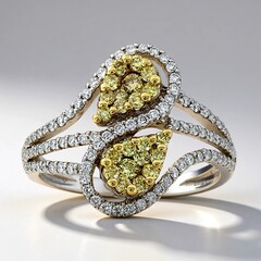 Anello in oro con Diamante Giallo VS1