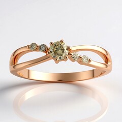 Anello in oro con Diamante Rose de France SI1 di Argyle