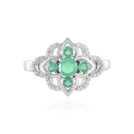 Russischer Smaragd-Silberring